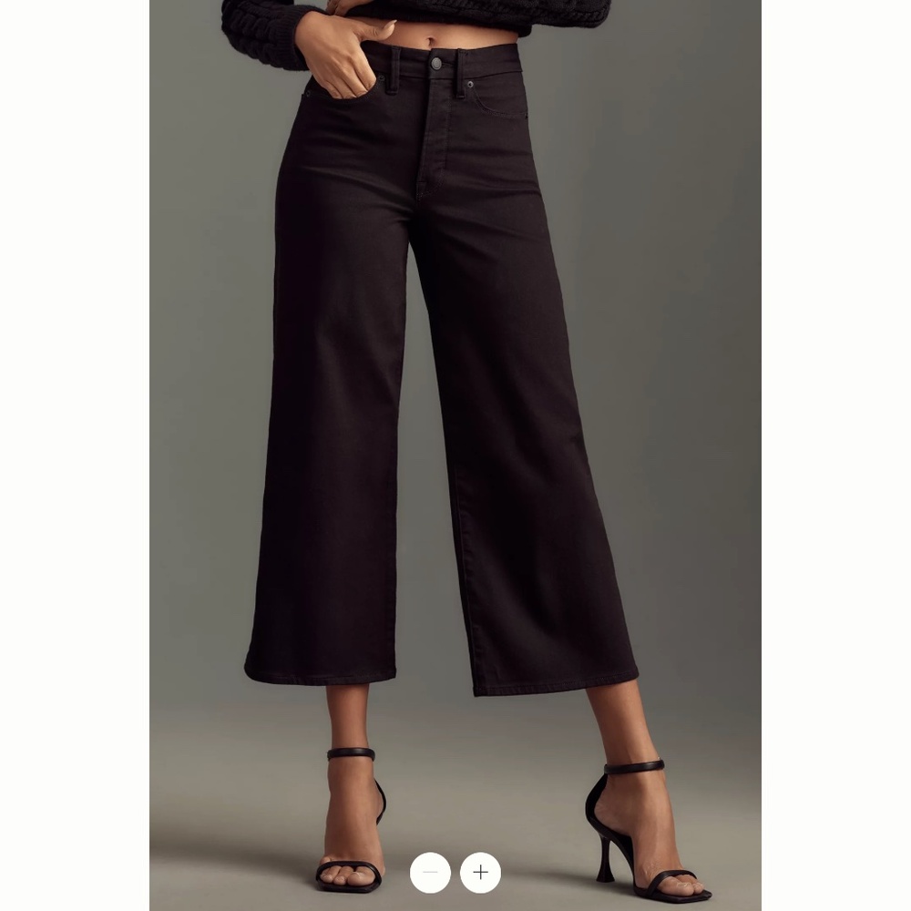 NWT Anthropologie x Good American Good Waist Palazzo Crop